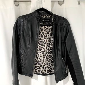 Black Rivet Faux Leather jacket